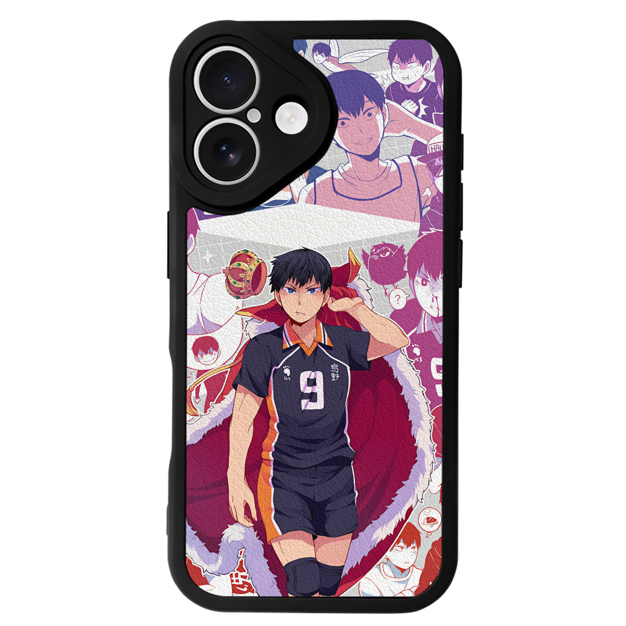（画像用） ハイキュー!! Haikyu!! 【iPhone 16シリーズ対応】シリコンスマホケース（レザー調） 材質：シリコン